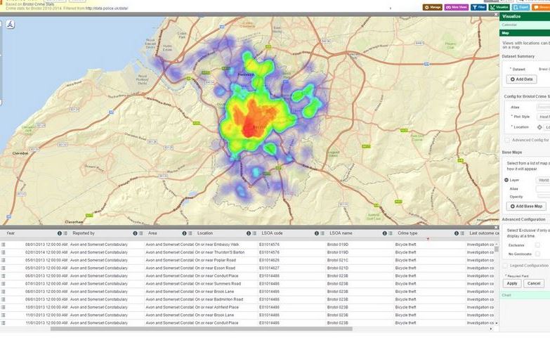 Cycle theft heat map